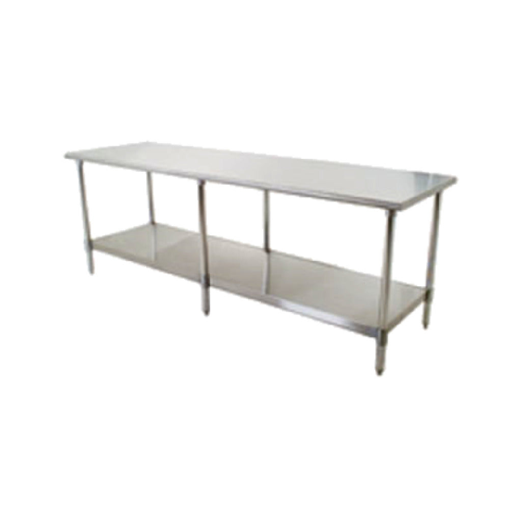 Eagle T30132SB Budget Series Work Table 132"W X 30"D 430 Stainless Steel Top