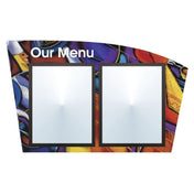 Hubert 47618 - Menu Board, 2-pocket, Wall-mount