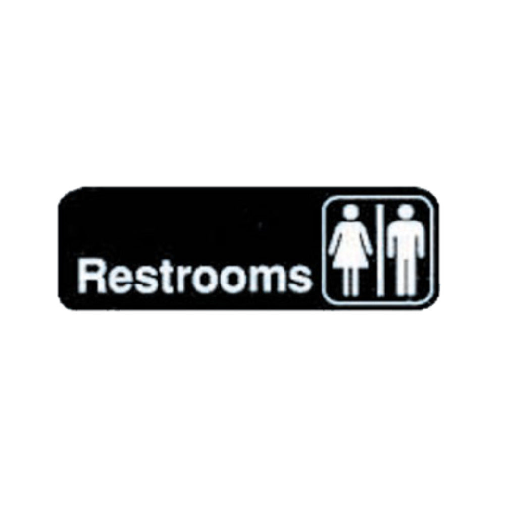 TableCraft Products 394517 - Cash & Carry Sign, 3" X 9", "Restrooms"