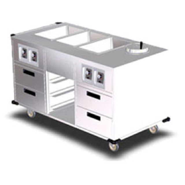 Lakeside 6750_208-220/60/1 Serve All™ Mobile Food Station 62"W 32"D