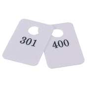 Stanton Trading 5PCR-301-400 Coat Room Checks Plastic With Hanger Hold And "Not Responsible" Disclaimer (set Is Numbered 301-400 & Includes 1 Of Each Number)