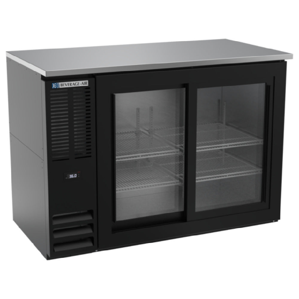 Beverage Air BBN48HC-F-GS-B - Refrigerated Food Rated Back Bar Storage Cabinet, Two-section