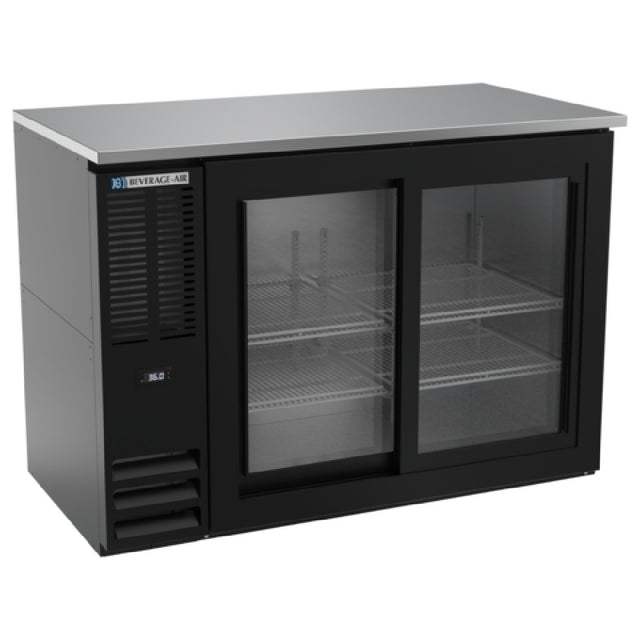 Beverage Air BBN48HC-F-GS-B - Refrigerated Food Rated Back Bar Storage Cabinet, Two-section
