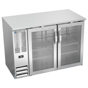 Beverage Air BBN48HC-G-S - Refrigerated Back Bar Storage Cabinet, Two-section, 48"W X 26-3/8"D X 34"H