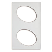 Vollrath 8240320 Miramar™ Template For (2) Small Oval Decorative Pans White Stone Color