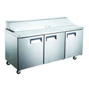 Admiral Craft GRSL-3D Grista Refrigerated Salad/Sandwich Prep Table 3-section