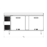 Randell 9235-513 Refrigerated Counter/Work Top Reach-in Two-section
