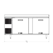 Randell 9235-513 Refrigerated Counter/Work Top Reach-in Two-section
