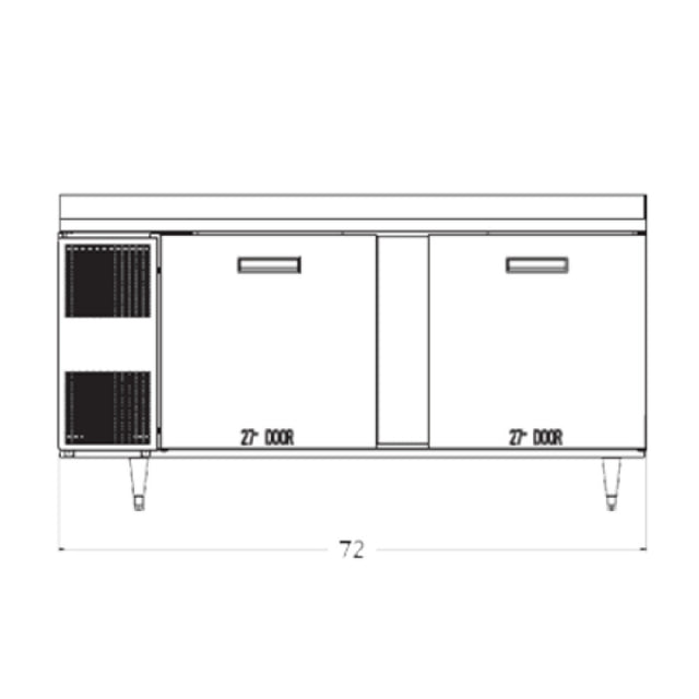 Randell 9235-513 Refrigerated Counter/Work Top Reach-in Two-section