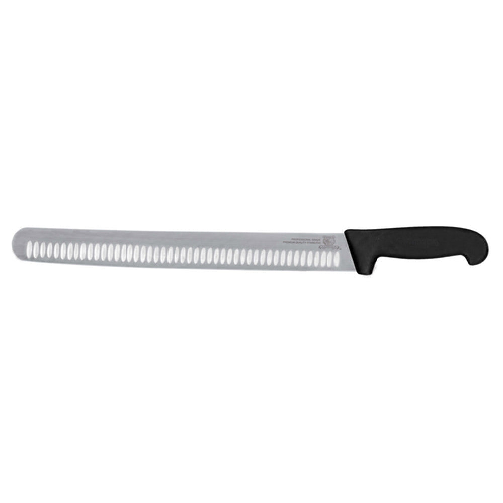 Omcan 18620 (18620) Slicing Knife 14" Straight Granton Edge Blade Super Fiber Black Handle