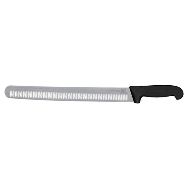 Omcan 18620 (18620) Slicing Knife 14" Straight Granton Edge Blade Super Fiber Black Handle