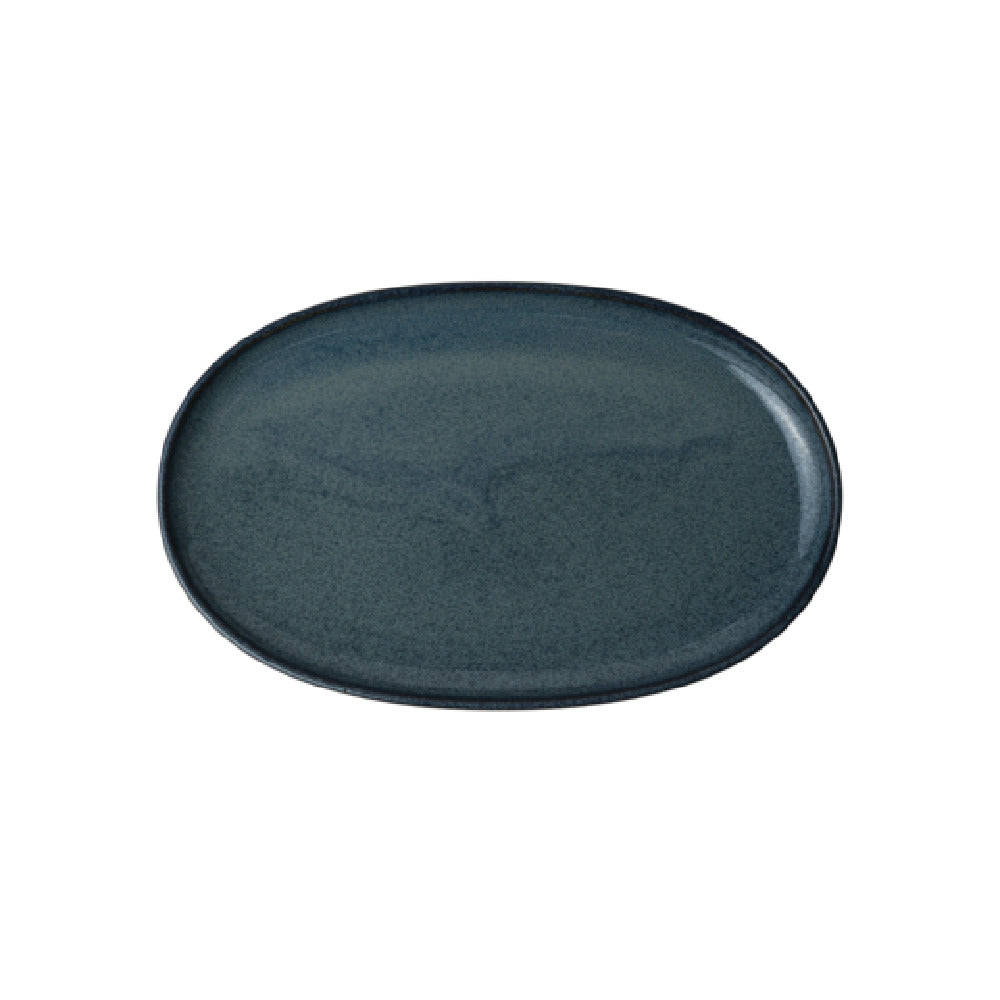 Steelite 6414MY034 Oval Plate 11.5"W X 7.25"D X 1"H Wabi Sabi Indigo