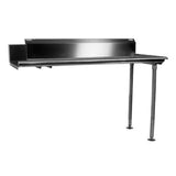 Winholt CDT-16-S-96L Straight Clean Dish Table Left To Right Stainless Steel Legs And Clad Bullet Feet
