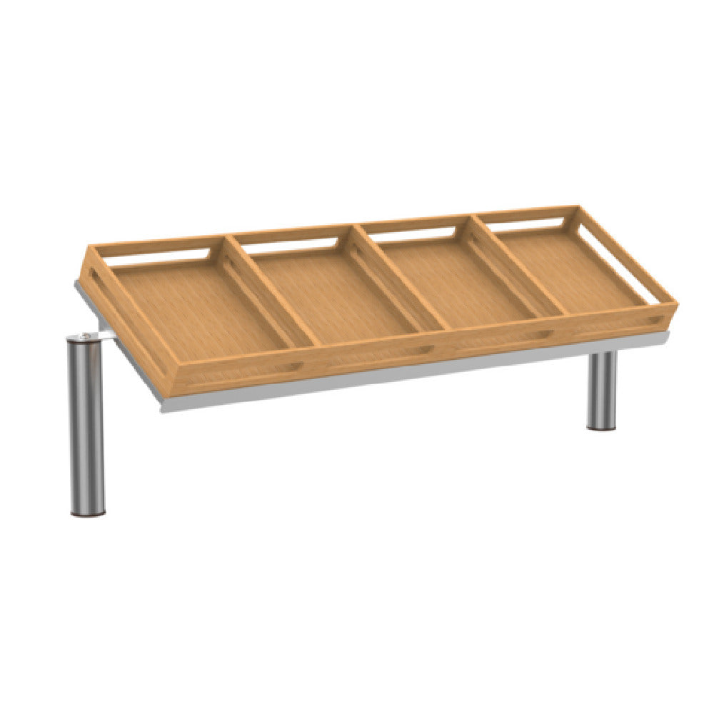 Steelite MGCIAY10NSXX Crate Rack Natural Bamboo Stainless Steel