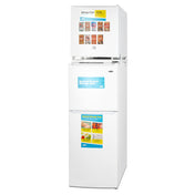 Summit AZRF7W Stacked Refrigerator/Freezer & All-Refrigerator One-section 18-3/4"W