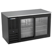 Beverage Air BB58HC-GS-B - Refrigerated Back Bar Storage Cabinet, Two-section, 58"W X 29-1/4"D X 34"H
