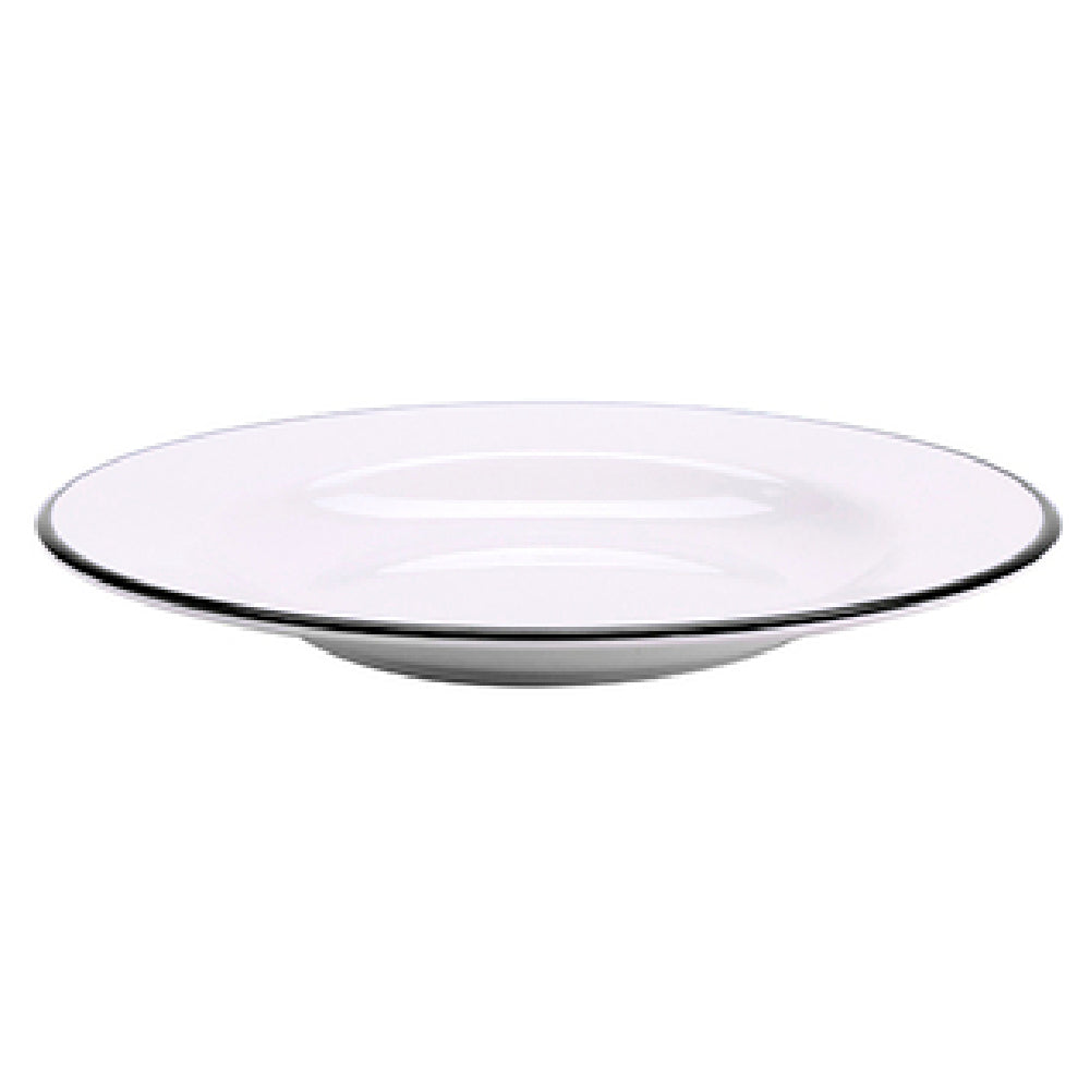 GET Enterprises B-220-W/BK Settlement Bistro™ Enamelware Bowl 24 Oz. (28 Oz. Rim-full) 11" X 1-1/4"