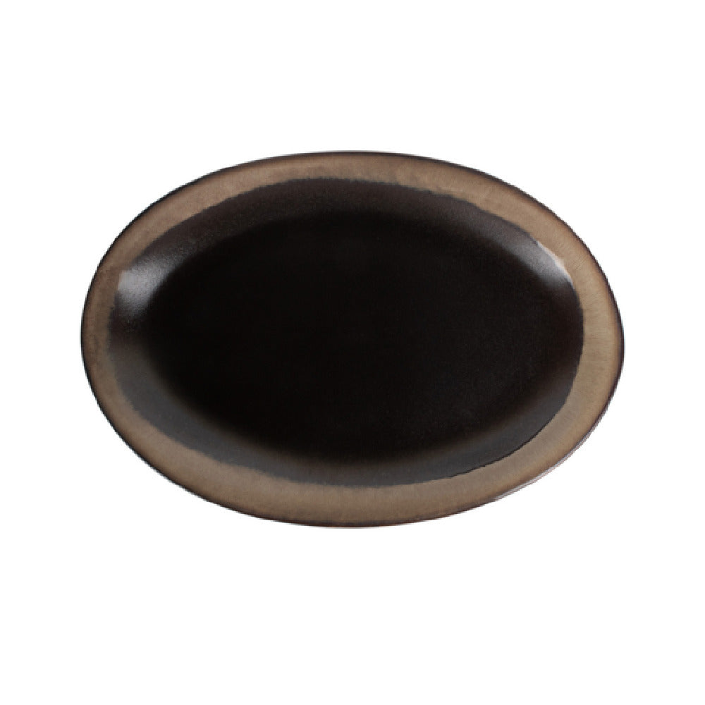 CAC China VEN-14 Venus Platter 13" Midnight Black/desert Beige (sold By Case)
