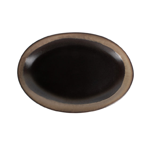 CAC China VEN-14 Venus Platter 13" Midnight Black/desert Beige (sold By Case)