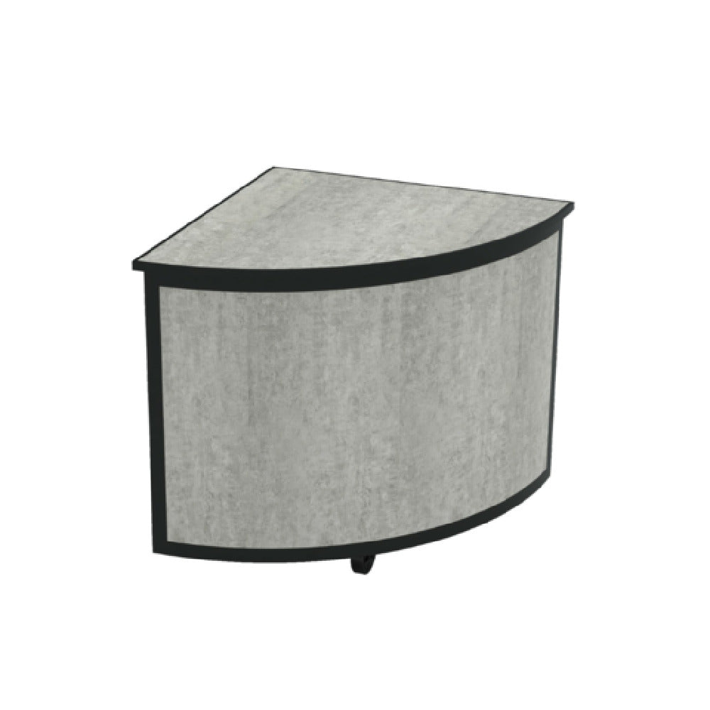 Bon Chef NX-2-CR-B-C Nexus Corner Round Side Table 31.5" X 31.5" X 33.5" With (3) Eclosed Shelves
