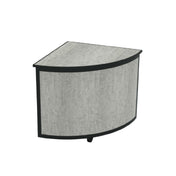 Bon Chef NX-2-CR-B-C Nexus Corner Round Side Table 31.5" X 31.5" X 33.5" With (3) Eclosed Shelves