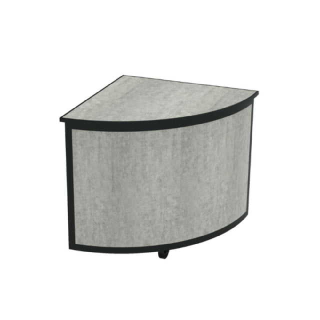 Bon Chef NX-2-CR-B-C Nexus Corner Round Side Table 31.5" X 31.5" X 33.5" With (3) Eclosed Shelves