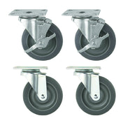 Hubert 146272 - Kratos Replacement Caster Set, 5" Dia., Two With Brakes