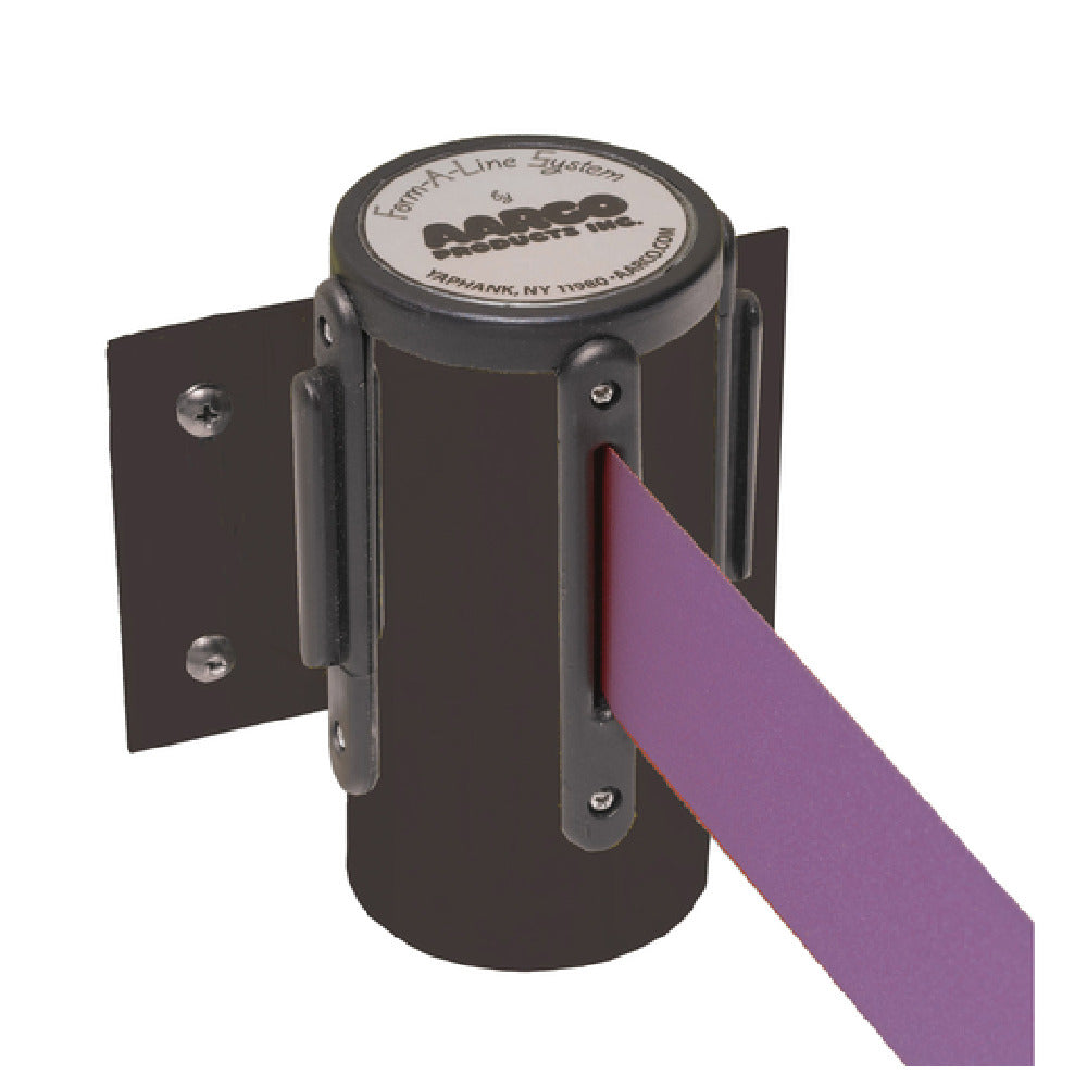 Aarco WM-10BKPU WM-10BKPU Form-A-Line™ System Wall Mounted Retractable Belt With A Black Casing