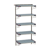 Metro SW-2136S4-85-5TIER - SmartWall Life Tall Wall Shelving Kit, Five-shelf, Type 304 Stainless Steel Components: Wall Tracks