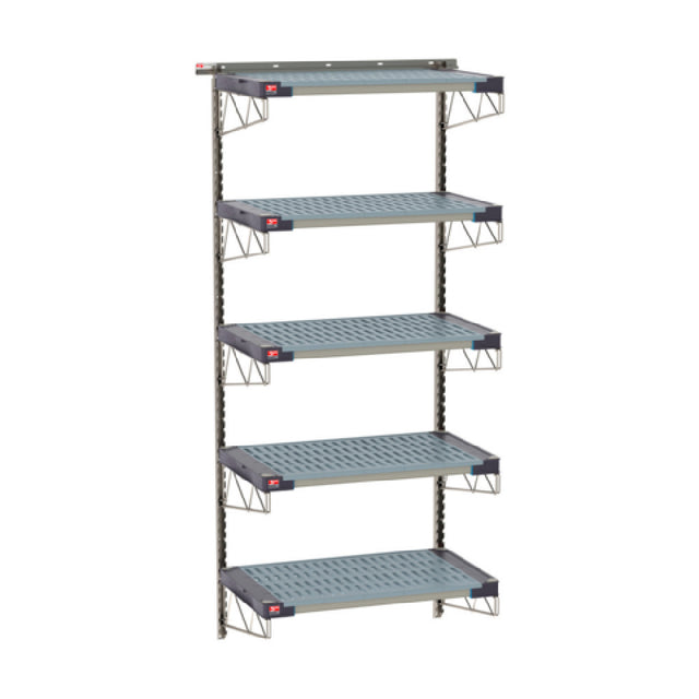 Metro SW-2136S4-85-5TIER - SmartWall Life Tall Wall Shelving Kit, Five-shelf, Type 304 Stainless Steel Components: Wall Tracks