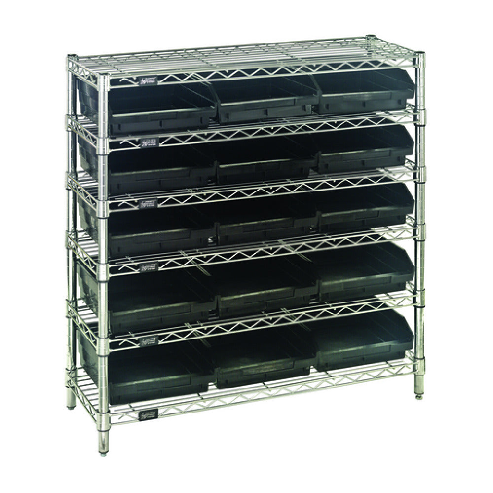 Quantum WR6-36-1236-109CO Bin Wire Shelving System Conductive 36"W X 12"D X 36"H Overall Size