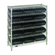 Quantum WR6-36-1236-109CO Bin Wire Shelving System Conductive 36"W X 12"D X 36"H Overall Size