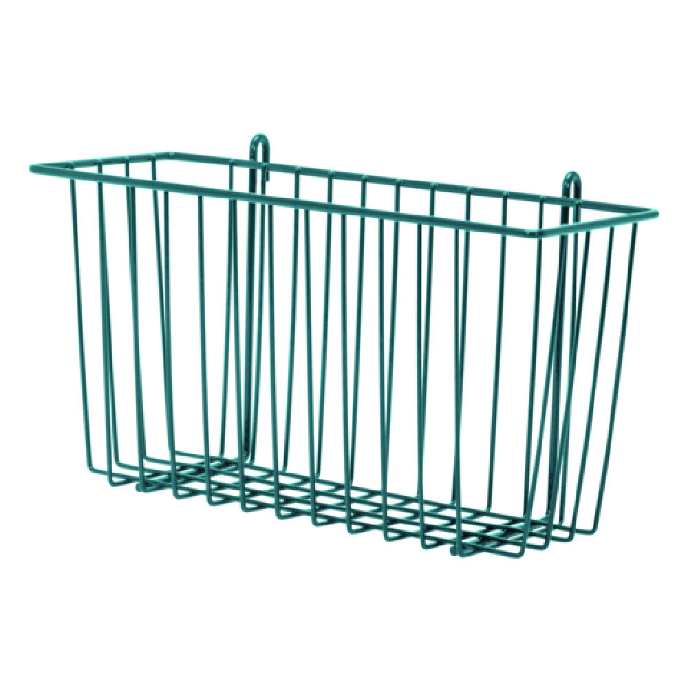 Quantum SG-B1357P Store Grid Basket 13-3/8"W"W X 5"D X 7"H Green Epoxy Antimicrobial Finish