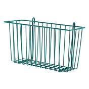 Quantum SG-B1357P Store Grid Basket 13-3/8"W"W X 5"D X 7"H Green Epoxy Antimicrobial Finish