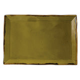 Arc Cardinal HG002 Dudson Harvest Green Rectangle Tray (L:13.25'' X W:9.0'') Vitrified Ceramic