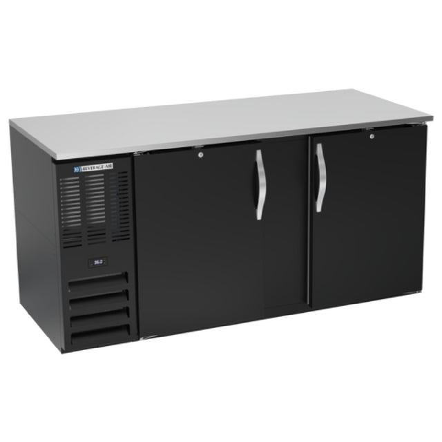 Beverage Air BB68HC-F-B - Refrigerated Food Rated Back Bar Storage Cabinet, Two-section