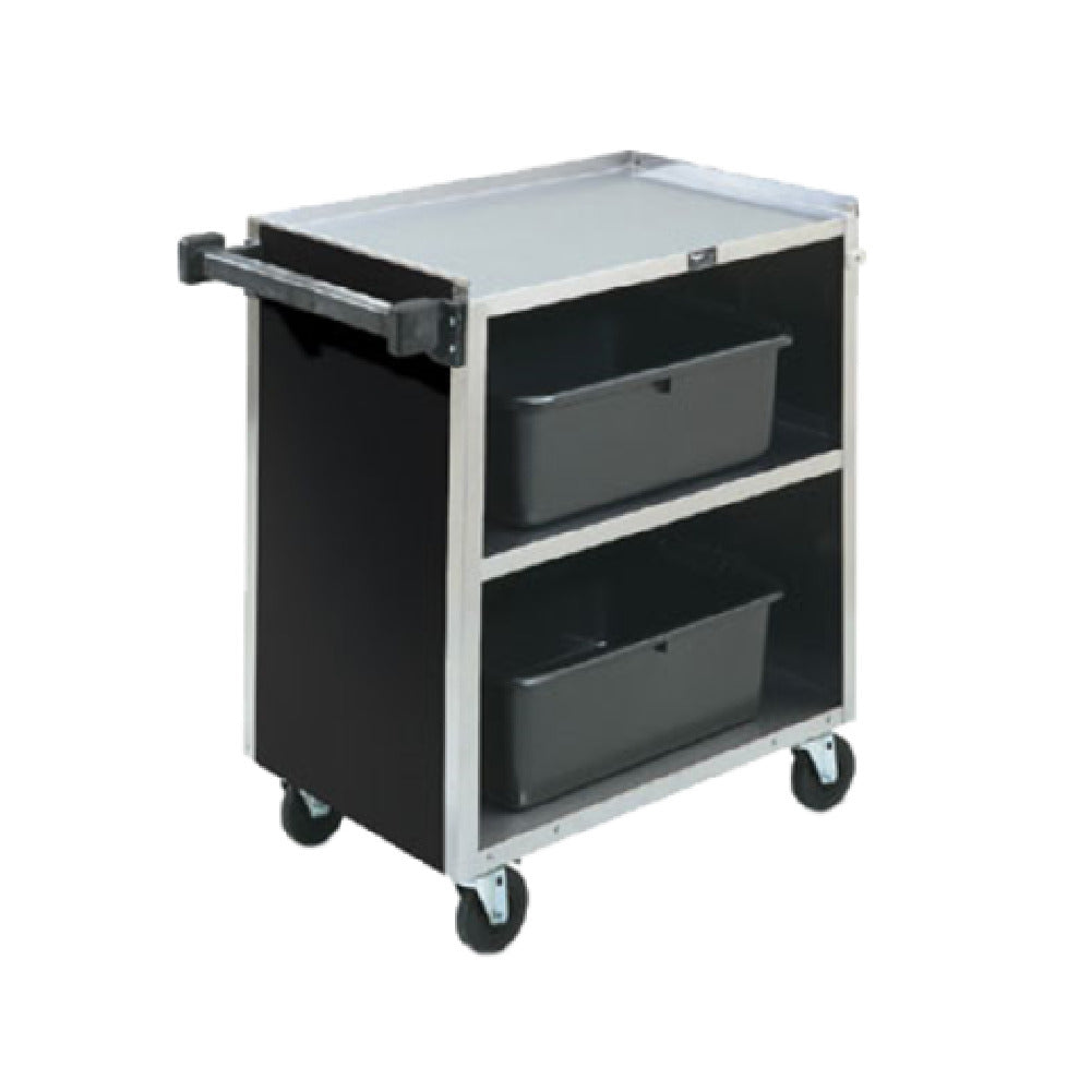 Vollrath 97181 Bussing Cart 300 Lb. Capacity Paneled On Three Sides With Black Vinyl Finish