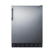 Summit FF708BL7SS All-Refrigerator 24" Wide 5.1 Cu.ft