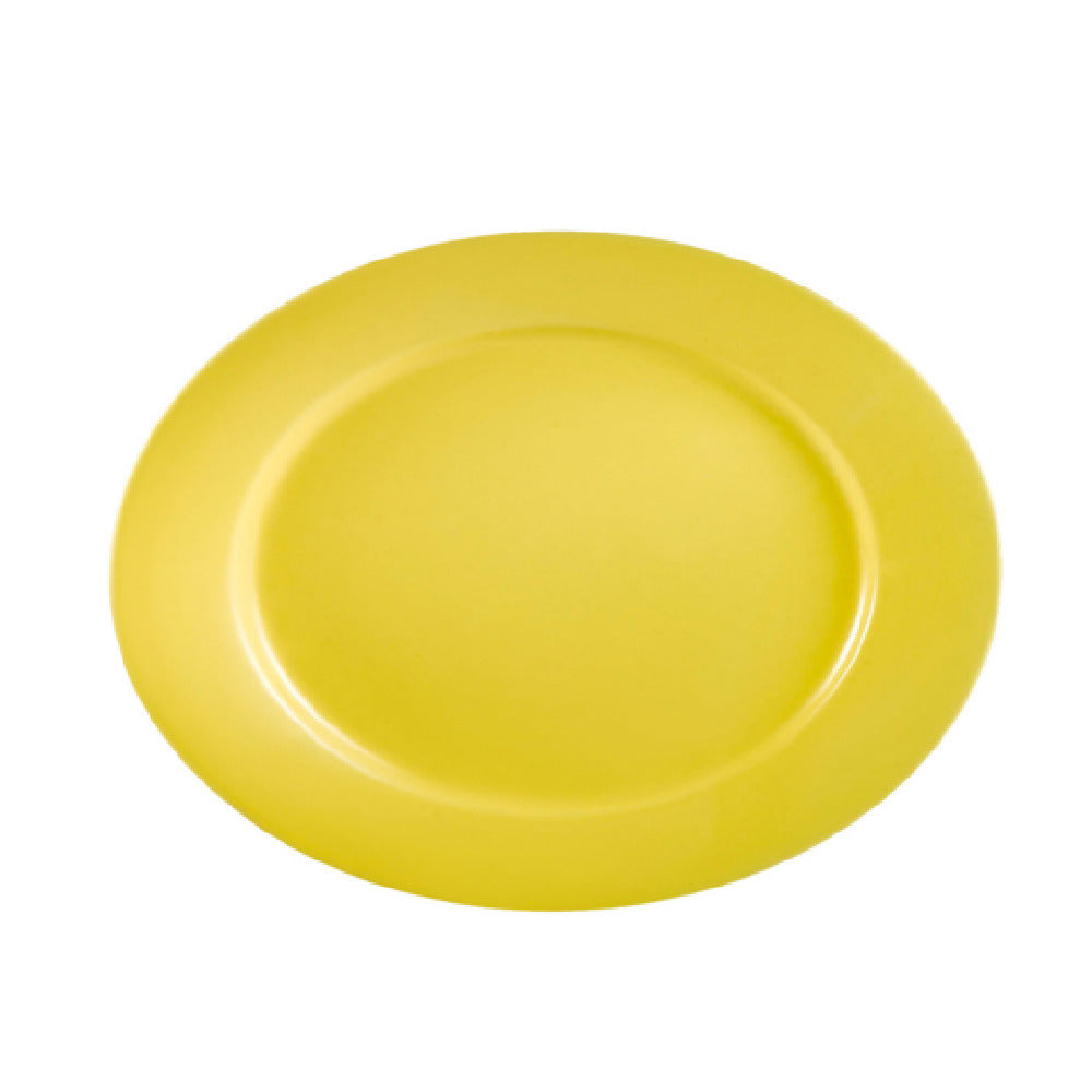 CAC China LV-51-Y Las Vegas Platter 15" X 10-1/4" X 1-1/2"H Oval