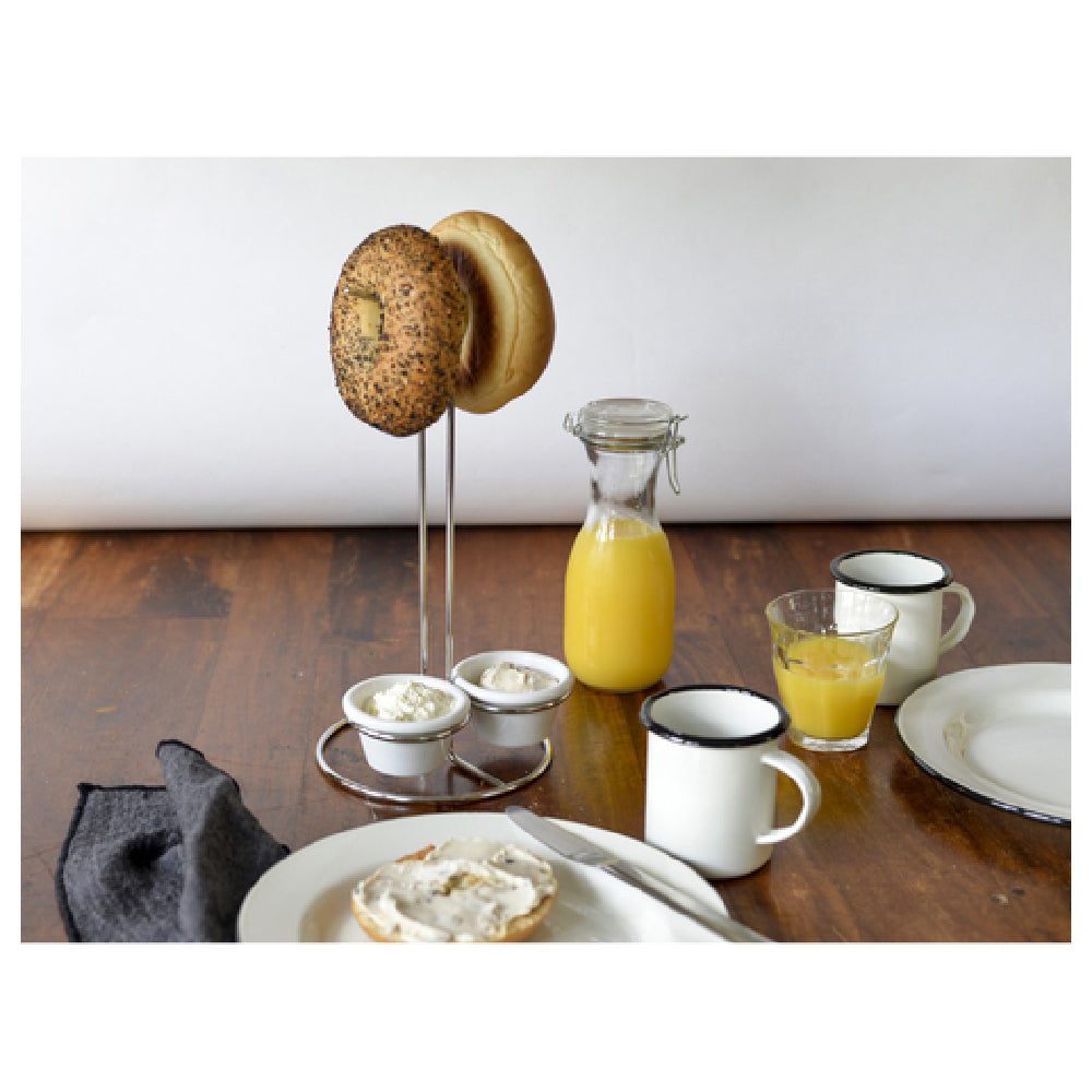 TableCraft Products 10461 - Pretzel & Onion Ring Tower, With Ramekin Holders, 6" X 6" X 12"