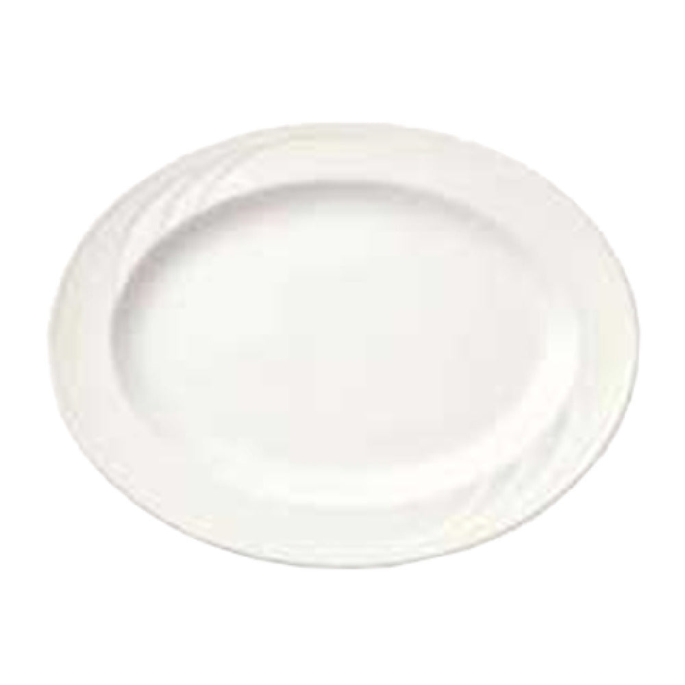 Libbey 905437883 (Formerly Syracuse China) Platter 13-1/2" X 10-3/8" Medium Rim