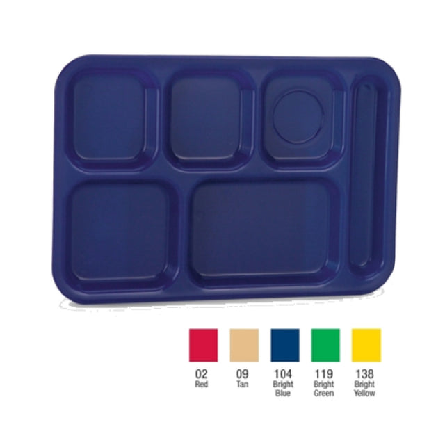Vollrath 2614-02 School Compartment Tray Rectangular 13-3/4"W X 9-3/4"D
