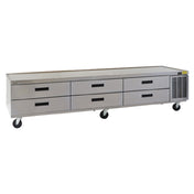 Delfield F29110CP Refrigerated Low-Profile Equipment Stand 110-1/4"W X 31-47/50"D X 24"H