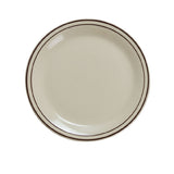Yanco BR-6 Brown Speckled Plate 6-1/2" Dia. Round