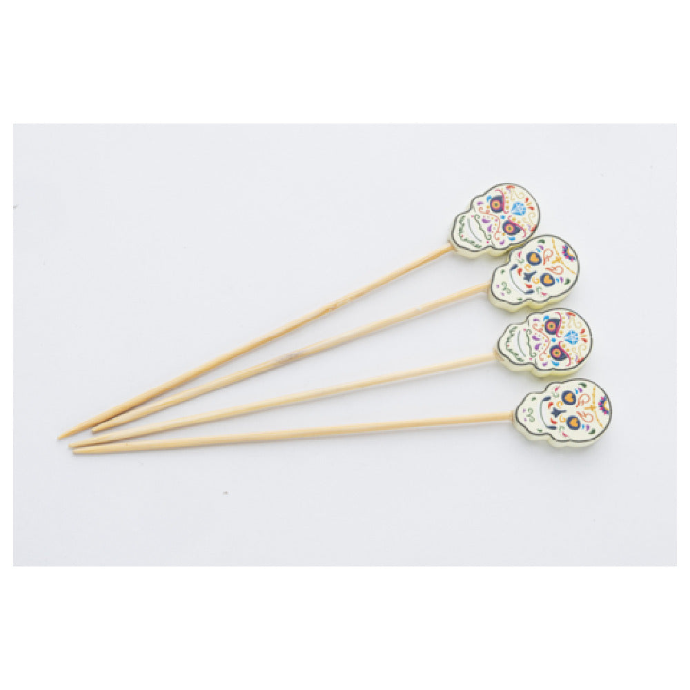TableCraft Products 12793 - Decorative Picks, Day Of The Dead, 7/16" X 7/16" X 4-1/2"
