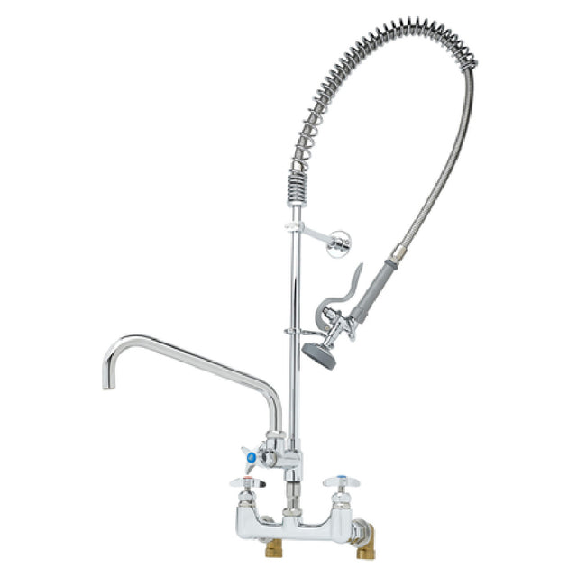T&S Brass B-0287-427-B Big-Flo Pre-Rinse Unit 8" Wall Mount Mixing Faucet Adjustable Centers