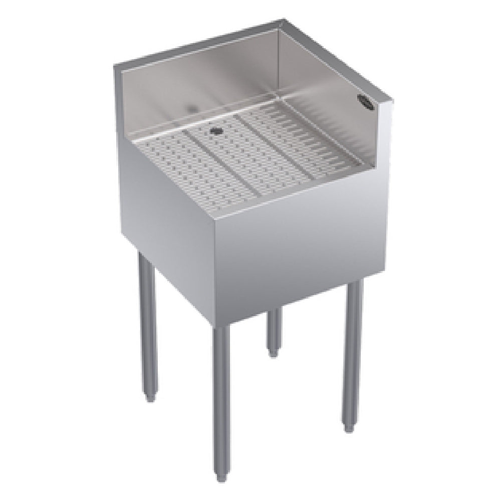 Krowne KR19-C18R Royal Series Underbar Corner Drainboard Free Standing 18"W X 19"D X 36-1/2"H.O.A.