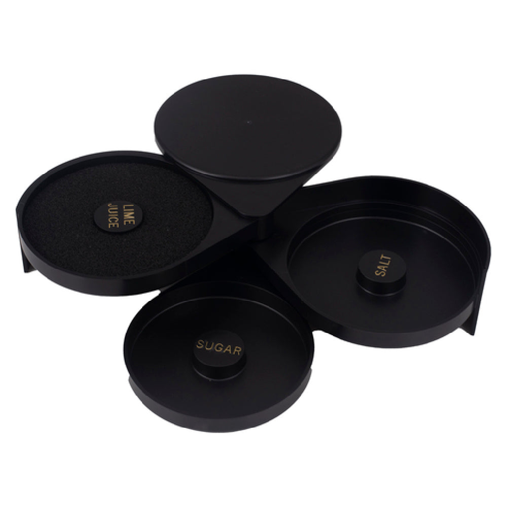 Stanton Trading 77 Glass Rimmer 3 Swing Trays Black Plastic