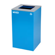 Alpine Industries ALP4450-KIT-BLU-S-MIX Recycling Bin 29 Gallon Square