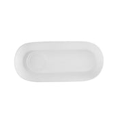 CAC China CTY-88 Citysquare Breakfast Platter 12"L X 5-1/2"W X 1"H Oval